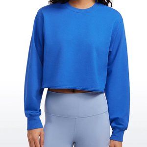 CRZ Blue Cropped Crewneck